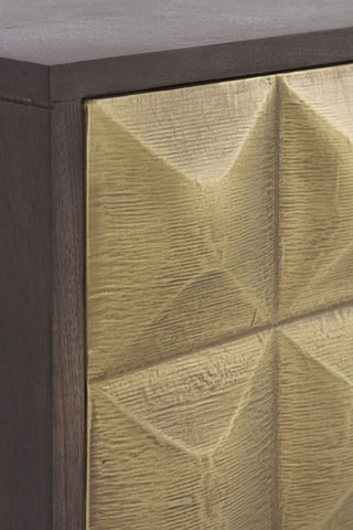 Mueble de TV - Marrón y dorado