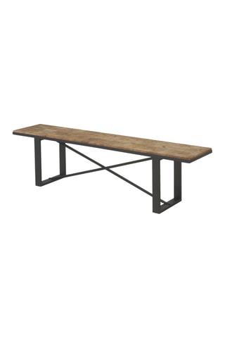 Banco de madera - Natural y negro
