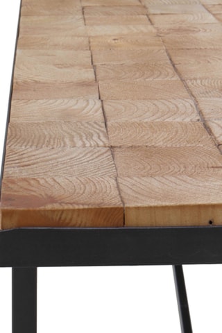Banco de madera - Natural y negro