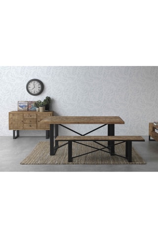 Banco de madera - Natural y negro