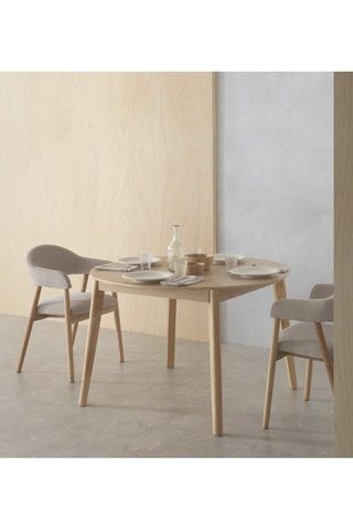 Mesa de comedor de roble - 120 x 120 x 75 cm