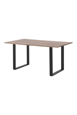 Mesa de comedor de madera - Natural y negro