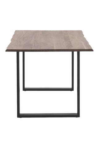 Mesa de comedor de madera - Natural y negro