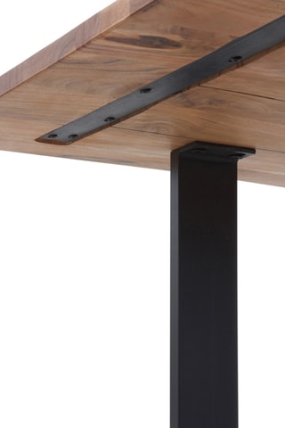 Mesa de comedor de madera - Natural y negro