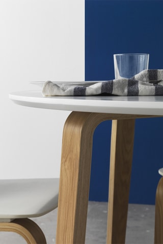 Mesa de comedor redonda - Blanco