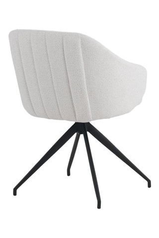 4 sillones giratorios - Crudo - Tela de felpa