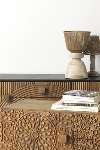 Mueble de TV de madera de mango - 150 x 40 x 38 cm