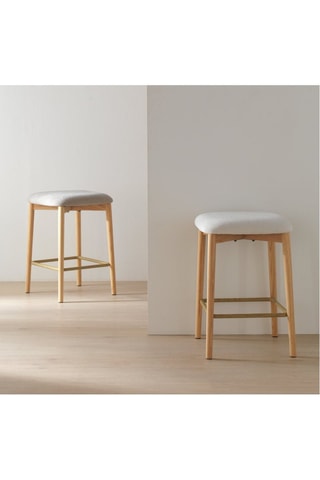 2 taburetes de roble - 44 x 65 x 44 cm