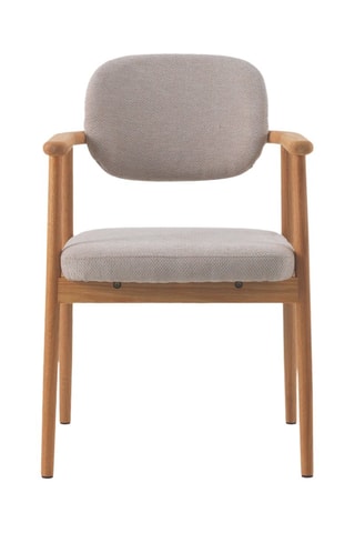 4 sillones de roble - Beige - Tela de felpa