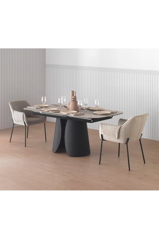 Table à manger extensible en céramique - 180/240 x 76 x 95 cm