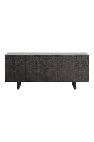 Aparador de 4 puertas de madera de mango - 177 x 77 x 38 cm