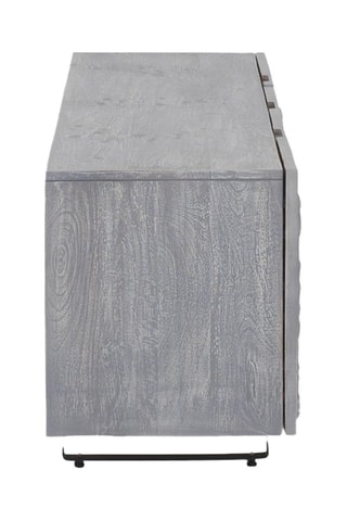 Mueble de TV de 2 puertas de madera de mango - 160 x 50 x 38 cm