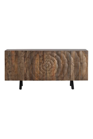 Aparador de 3 puertas de madera de mango - 160 x 38 x 75 cm