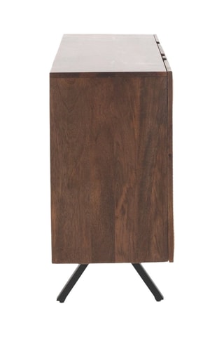 Aparador de 3 puertas de madera de mango - 160 x 38 x 75 cm