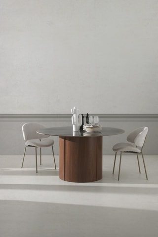 Table à manger en céramique - 140 x 75 x 140 cm