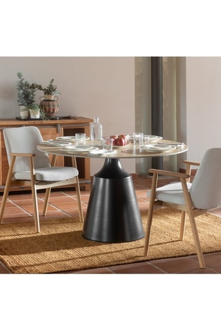 Table à manger en céramique - 120 x 75 x 120 cm