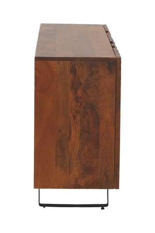 Aparador de 3 puertas de madera de mango - 160 x 38 x 75 cm
