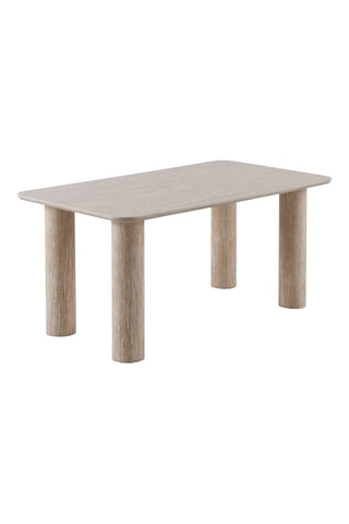 Table à manger en céramique et bois - 160 x 75 x 90 cm