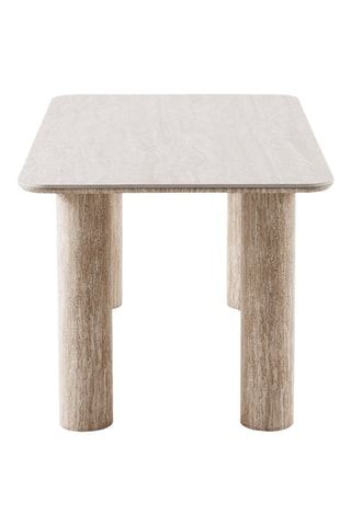 Table à manger en céramique et bois - 160 x 75 x 90 cm