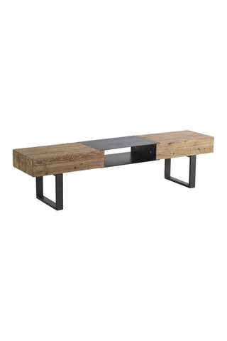 Mueble de TV de madera - Natural y negro