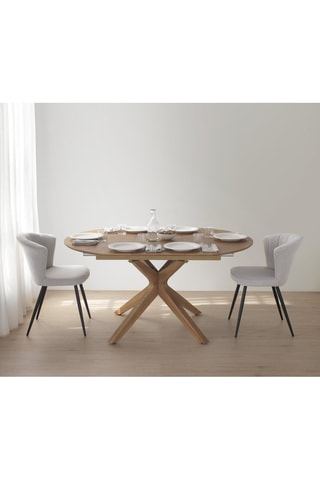 Table à manger extensible en chêne - 120/160 x 77 cm