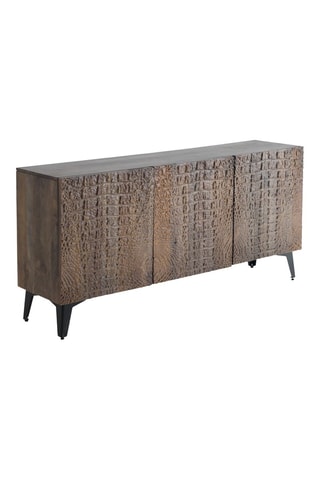 Aparador de 3 puertas de madera de mango - 160 x 76 x 38 cm
