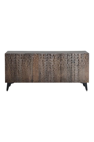 Aparador de 3 puertas de madera de mango - 160 x 76 x 38 cm