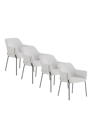 4 sillones - Crudo - Tela de felpa