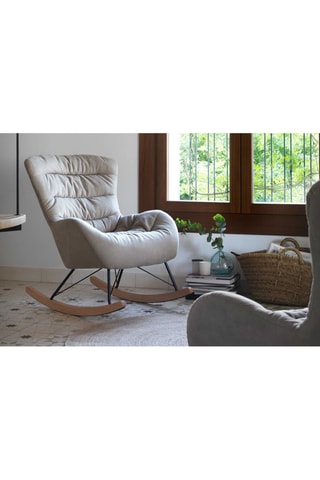 Sillón mecedor - Crema