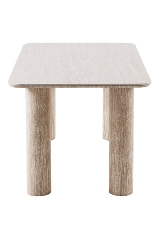Table à manger en céramique et bois - 200 x 75 x 100 cm