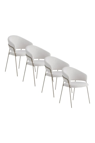 4 sillones - Crudo - Tela de felpa