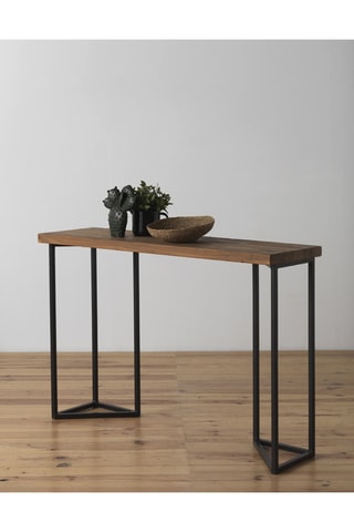 Consola de madera - Natural y negro