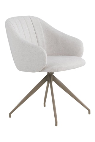 4 sillones giratorios - Crudo - Tela de felpa