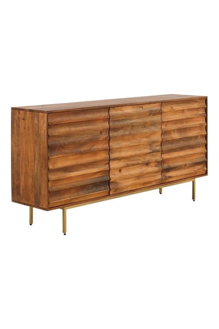 Aparador de 3 puertas de madera de mango - 170 x 40 x 85 cm