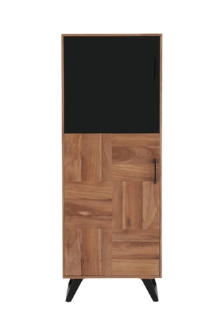 Etagère 2 portes en acacia massif - 60 x 164 x 40 cm