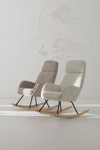 Sillón mecedor - Blanco - De poliéster