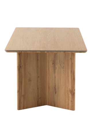 Table à manger en céramique et chêne - 200 x 75 x 100 cm