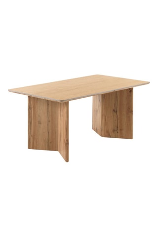 Table à manger en céramique et chêne - 160 x 75 x 90 cm