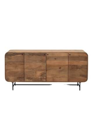 Aparador de 4 puertas de madera de mango - 170 x 80 x 40 cm