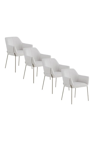4 sillones - Crudo - Tela de felpa
