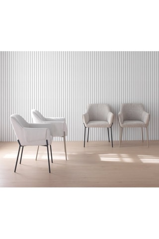 4 sillones - Crudo - Tela de felpa