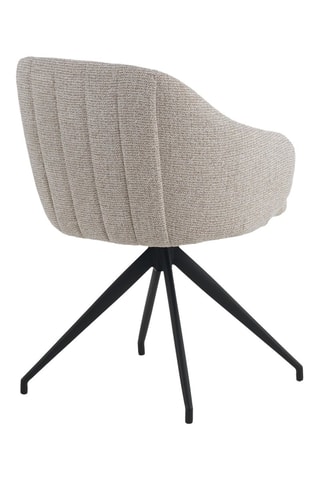 4 sillones giratorios - Beige - Tela de felpa
