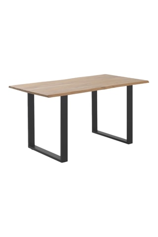 Mesa de comedor de madera - Natural y negro