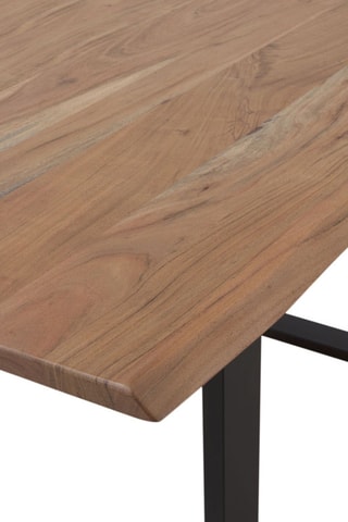 Mesa de comedor de madera - Natural y negro