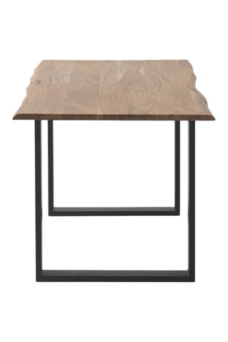 Mesa de comedor de madera - Natural y negro