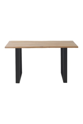 Mesa de comedor de madera - Natural y negro