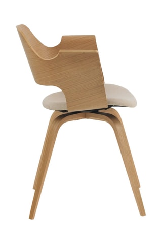 4 sillones - Imitación madera y beige