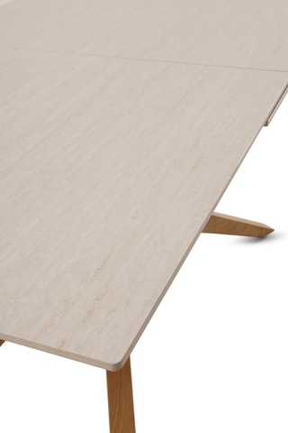 Table à manger extensible en chêne et céramique  - 160/200 x 77 x 90 cm