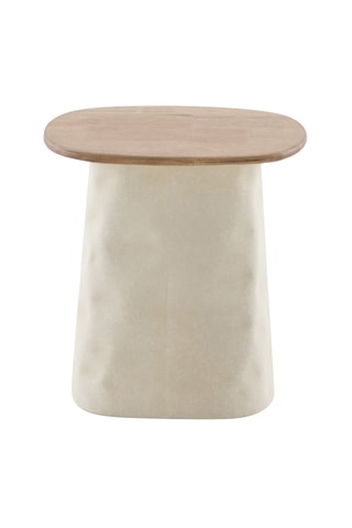 Table basse en hévéa - 41 x 40 x 30 cm