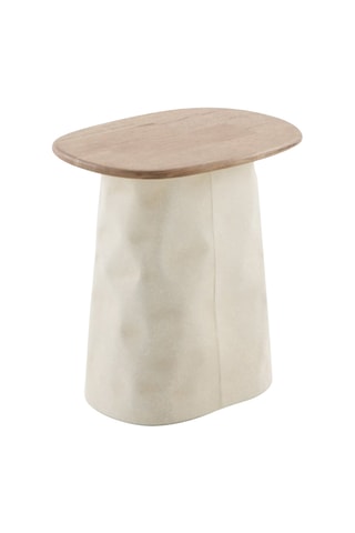 Table basse en hévéa - 41 x 40 x 30 cm